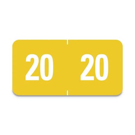 Smead Smead, YEARLY END TAB FILE FOLDER LABELS, 20, 0.5 X 1, YELLOW, 25/SHEET, 10PK 67920